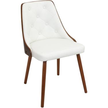 Gianna Walnut And White Chair