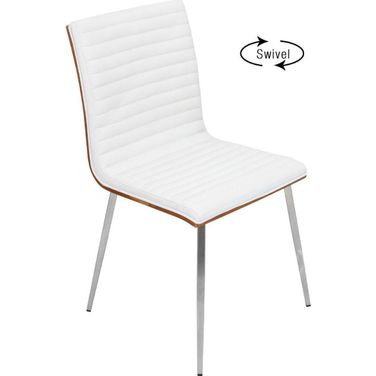 Mason Walnut And Off White Swivel Chair Set of 2