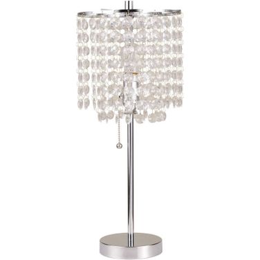 Crown Mark Chrome 19 Height Table Lamp