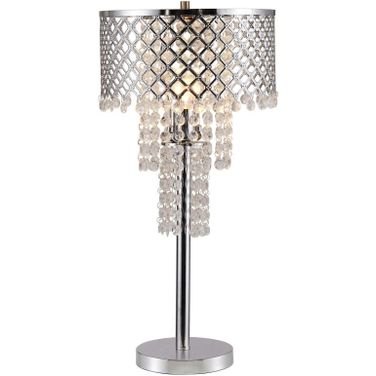 Crown Mark Crystal On Mesh Table Lamp