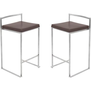 Fuji Brown Counter Stool Set of 2