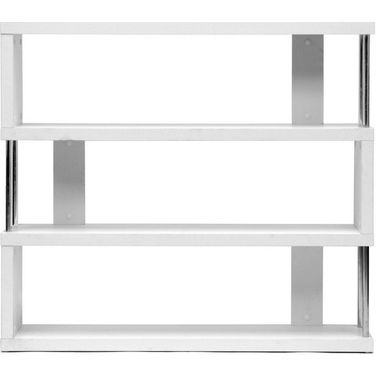 Baxton Studio Barnes White Three-Shelf Modern Bookcase