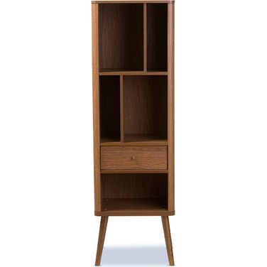 Baxton Studio Ellingham Mid-Century Retro Modern 1-Drawer Sideboard Storage Cabinet Bookcase Organizer