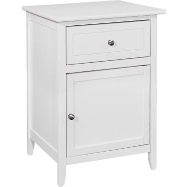 G1417 Drawer and Door Nightstand (White)
