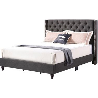 G1906 Ash Black Upholstered Bed (Full)