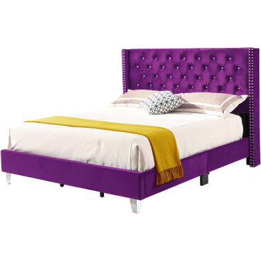 Glory Furniture Victa Queen Size Bed Purple