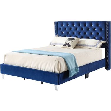 G1924 Navy Upholstered Bed (Full)