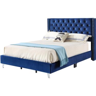 Glory Furniture Victa Queen Size Bed Navy