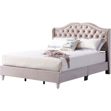 G1935 Beige Upholstered Bed (Full)