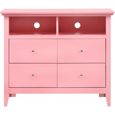 Glory Furniture Hammond Media Chest, Pink