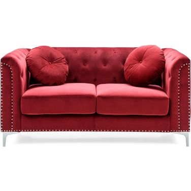 Pompano Loveseat In Burgundy
