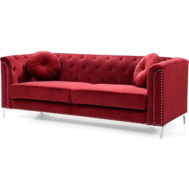 Pompano Sofa In Burgundy