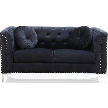Glory Furniture Pompano Loveseat, Black