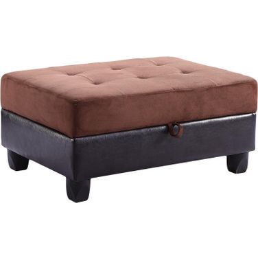 Glory Furniture Gallant Fabric Ottoman Chocolate