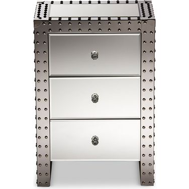 Baxton Studio Azura Modern and Contemporary Hollywood Regency Glamour Style End Table