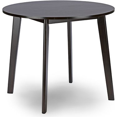 Baxton Studio Debbie Mid-Century Dark Brown Wood Round Dining Table