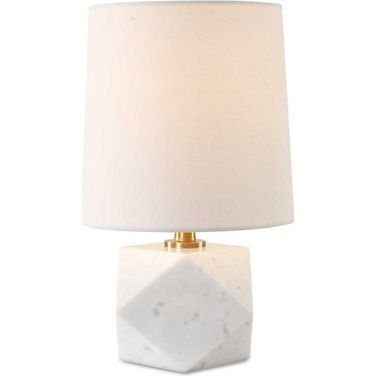 A Cut Above Table Lamp In Gold and White