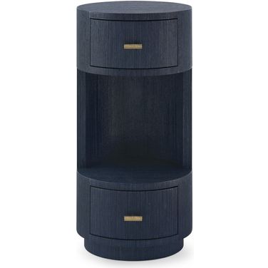 Aaron 2-Drawer End Table In Selvage Blue