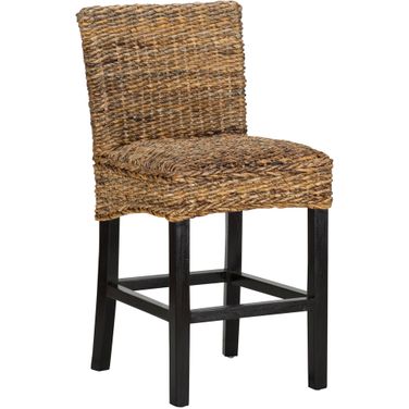 Abaca 24 Inch Counter Stool In Multi Brown and Black