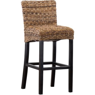 Abaca 30 Inch Barstool In Multi Brown and Black