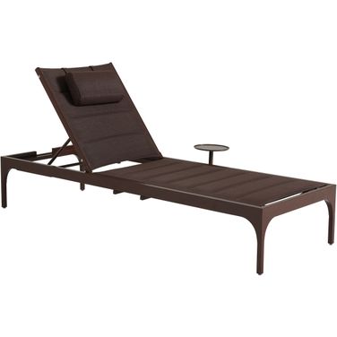 Abaco Chaise Lounge In Medium Brown