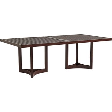 Abaco Rectangular Dining Table In Medium Brown