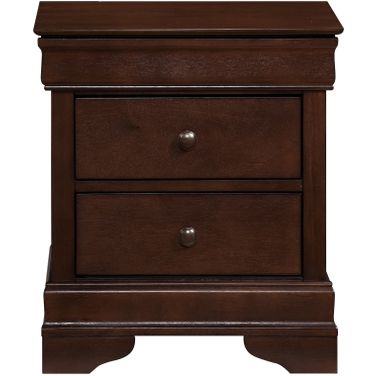 Abbeville Nightstand with Hidden Drawer In Cherry Brown