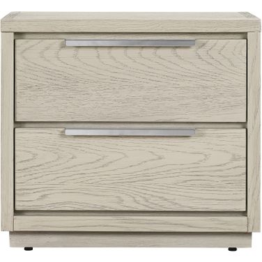 Abbey 2 Drawer Nightstand In Gray Oak Wood