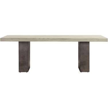 Abbey Concrete and Gray Oak Wood Coffee Table