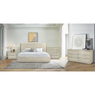 Abbey King 4-Piece Bedroom Set In Gray Oak Wood