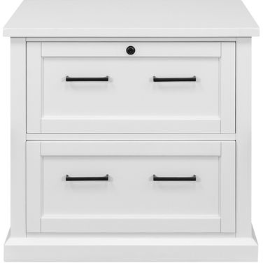 Abby Modern Wood Lateral File In White