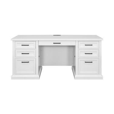 Abby Modern Wood Office Desk Writing Table In White