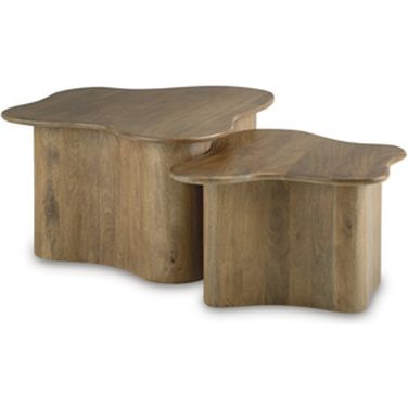 Abeford Accent Coffee Table Set of 2 In Brown