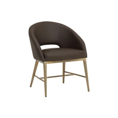 Abelson Dining Armchair In Eglinton Espresso