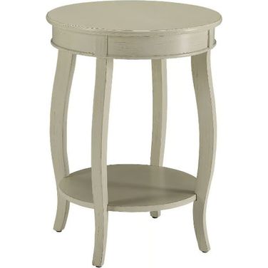 Aberta Antique White Side Table