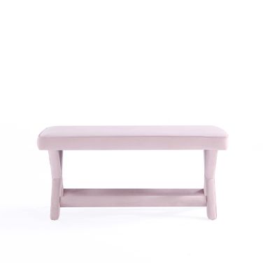 Abigail Double Ottoman Bench In Pink