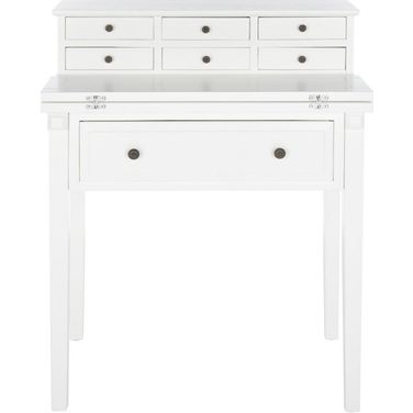 Abigail White 7-Drawer Fold Down Desk