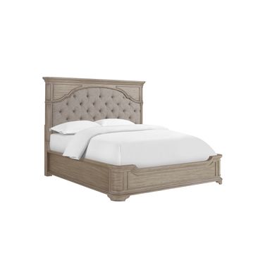 Abington King Upholstered Panel Bed in Linville Oak