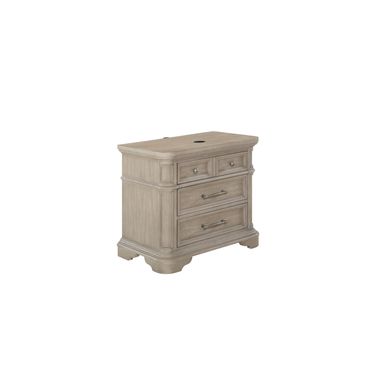 Abington Nightstand with USB Ports in Linville Oak