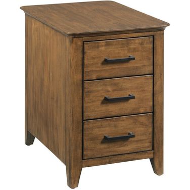 Larson Chairside Table In Warm Brunette