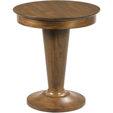 Lyon Round End Table In Warm Brunette