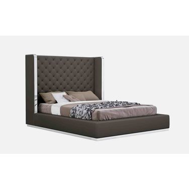 Abrazo Queen Bed In Dark Grey