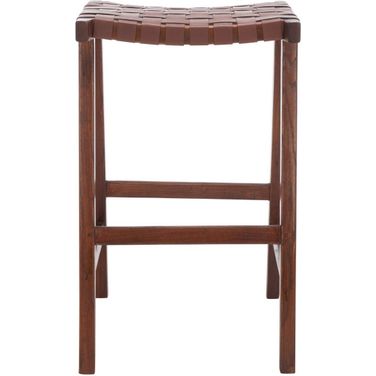 Abreu Rectangle Barstool In Dark Brown