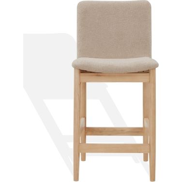 Abriella Boucle Counter Stool In Oatmeal and Natural