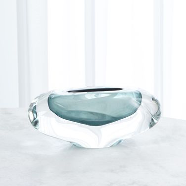 Abstract Bean Large Vase In Azure