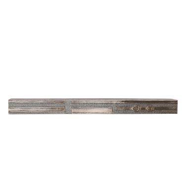 Abstract Block Floating Shelf In Nickel