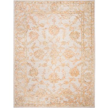 Abstract Hand Tufted Beige and Gold 9' x 12' Large Rectangle Rugs