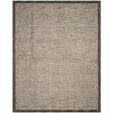 Abstract Hand Tufted Brown and Ivory 9' x 12' Large Rectangle Rugs