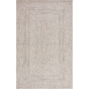 Abstract Hand Tufted Grey and Ivory 9' x 12' Large Rectangle Rugs ABT480F-9