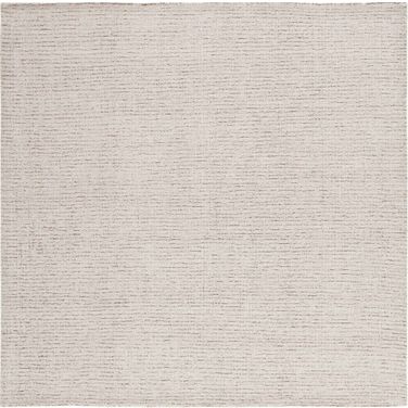 Abstract Hand Tufted Ivory and Beige 10' x 10' Square Rugs